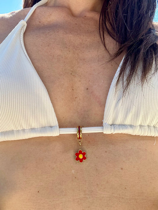 Bijou de maillot de bain - Rubis Floral